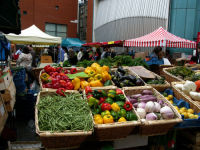Dublin market vegetable stall.